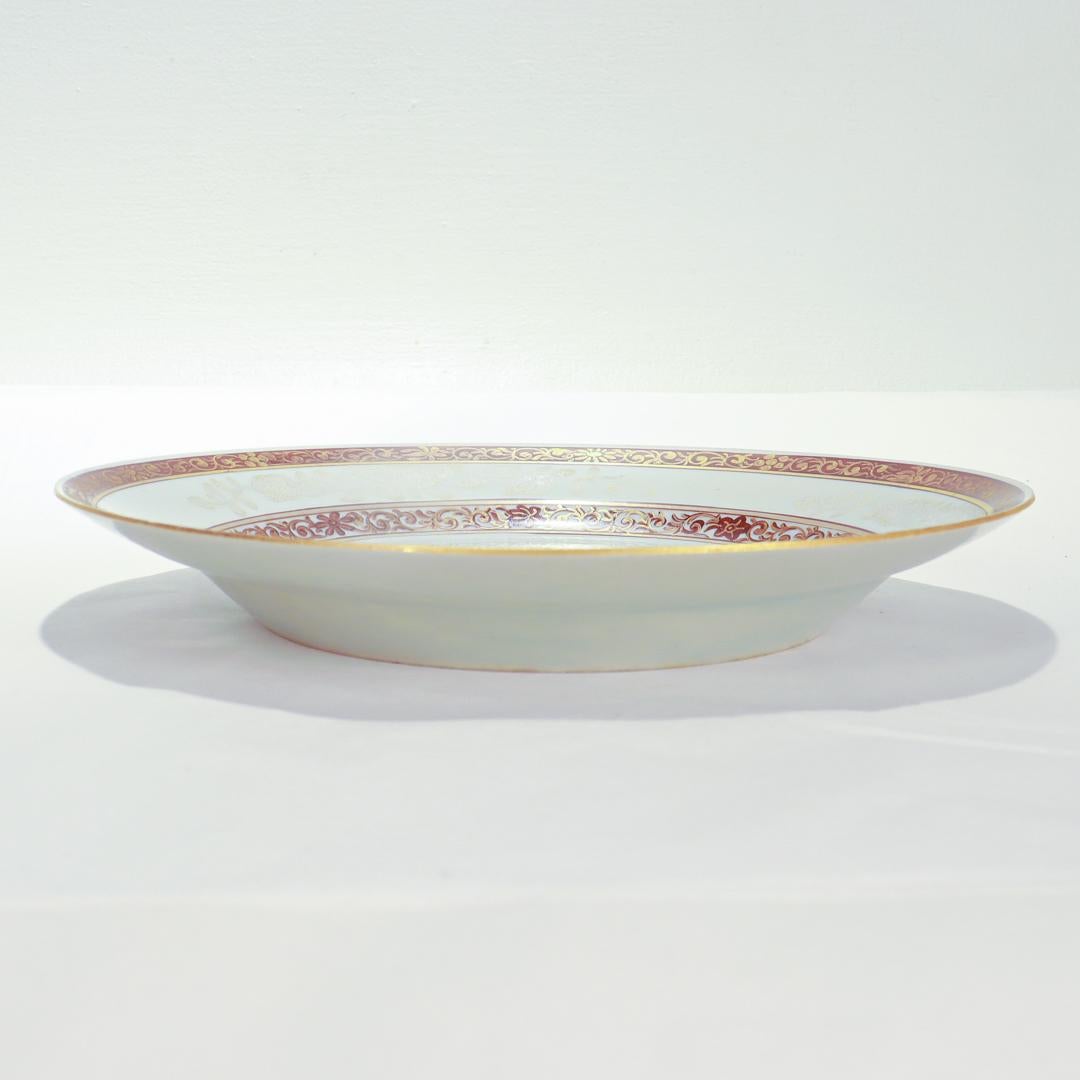 Ancienne assiette Bianco Sopra en porcelaine Samson de style exporté chinois Bon état - En vente à Philadelphia, PA