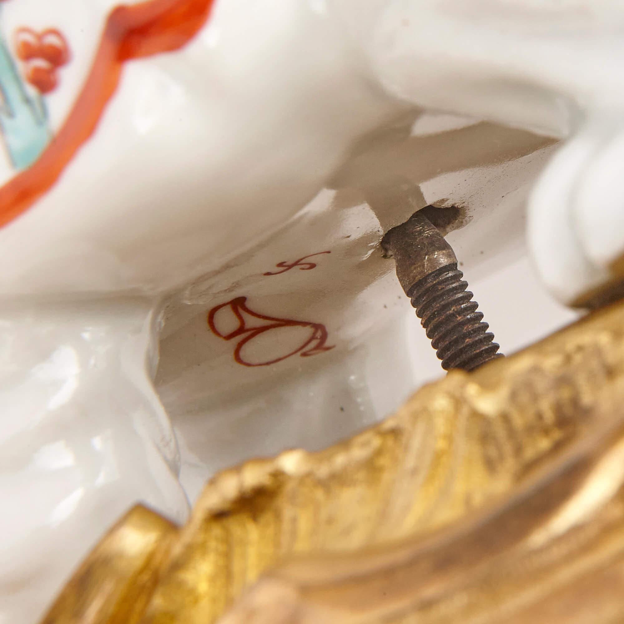 Antike Chinoiserie-Elefantenuhr aus Samson-Porzellan und Goldbronze, Samson im Angebot 2