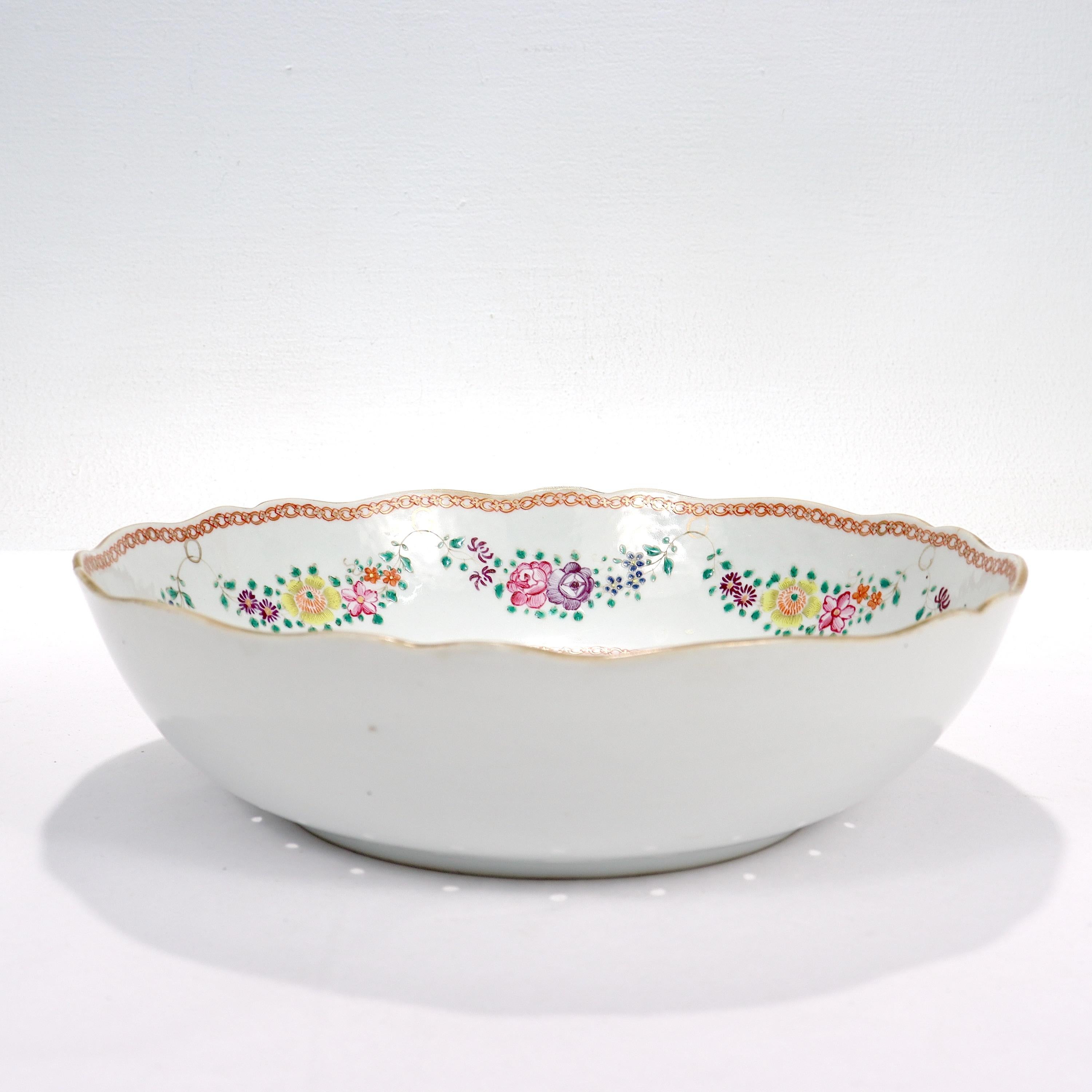 Antique Samson Porcelain Chinese Export Style Reticulated Fruit Bowl For Sale 2