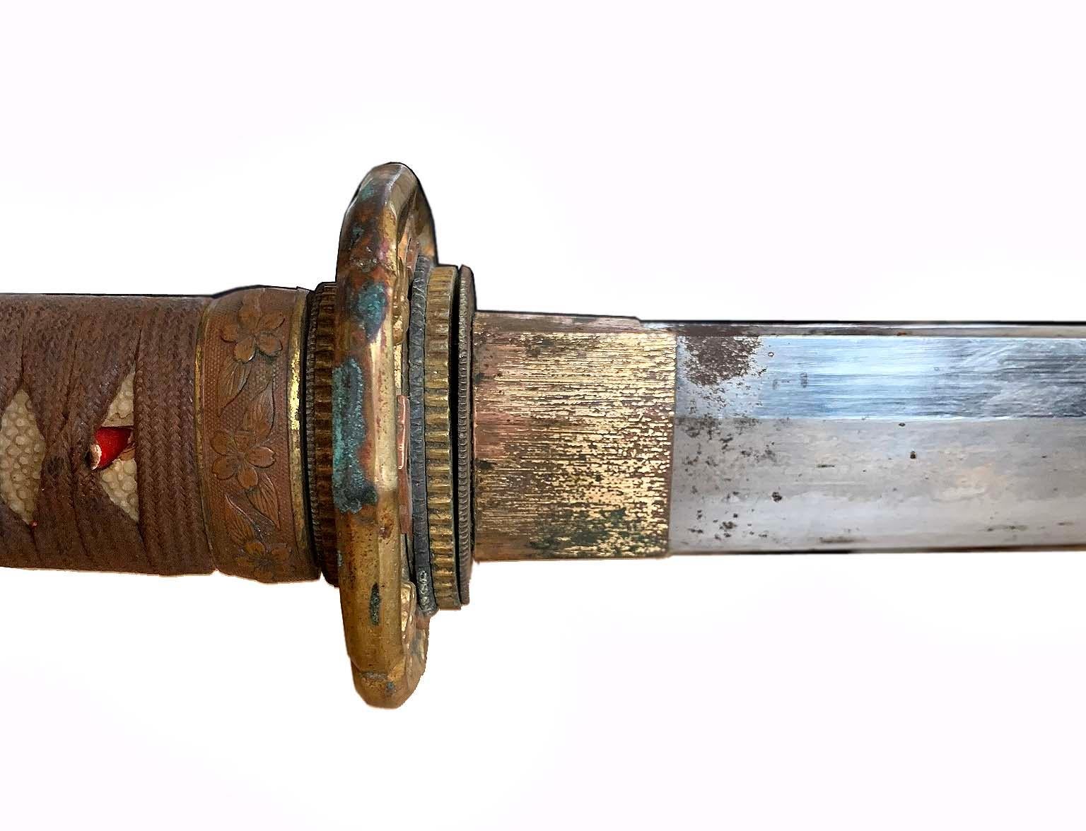 Hand-Crafted Antique Samurai Katana Sword with Scabbard