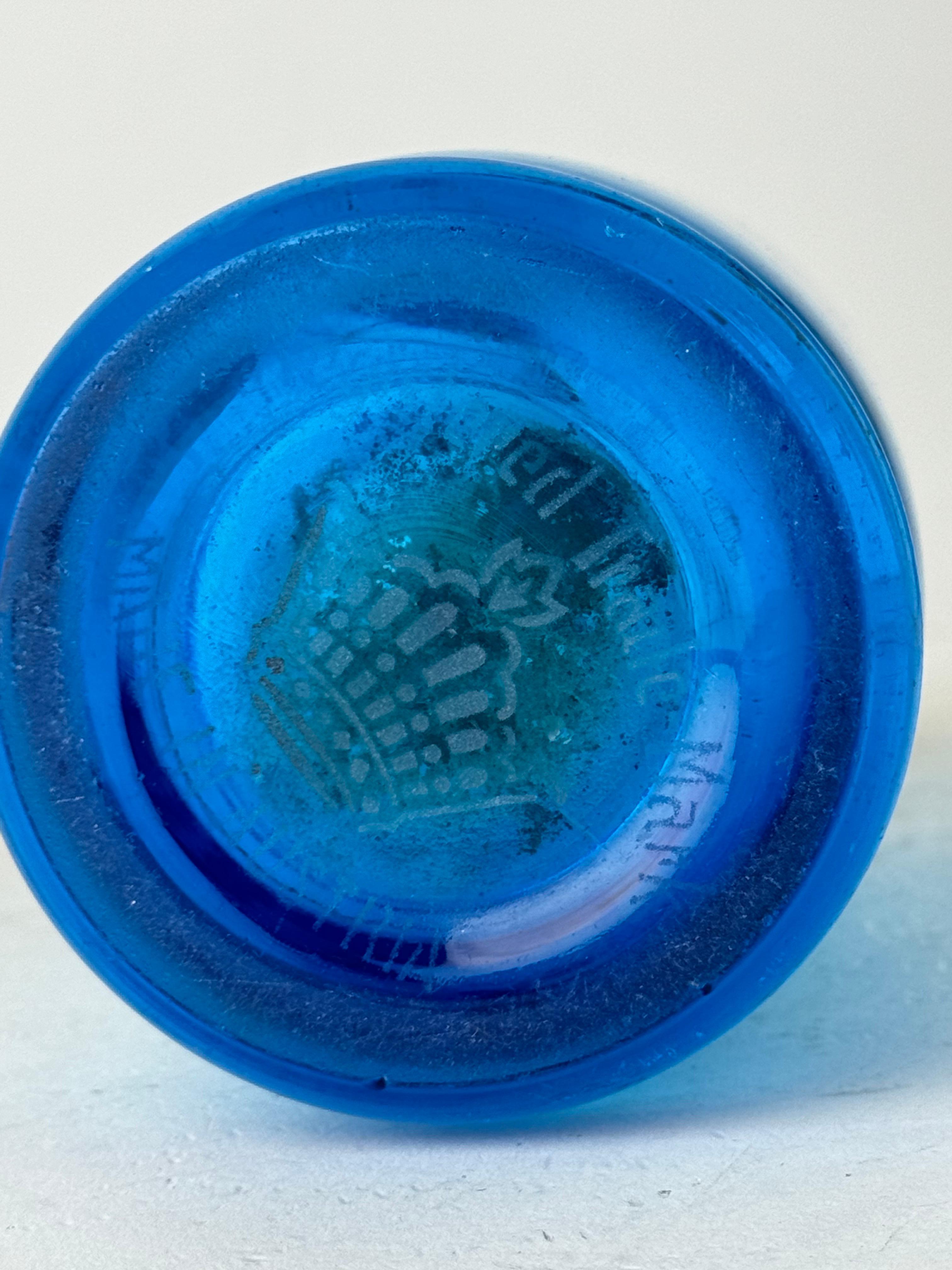 Antique San Francisco Seltzer Water Co. Blue Glass Seltzer Bottle  For Sale 1