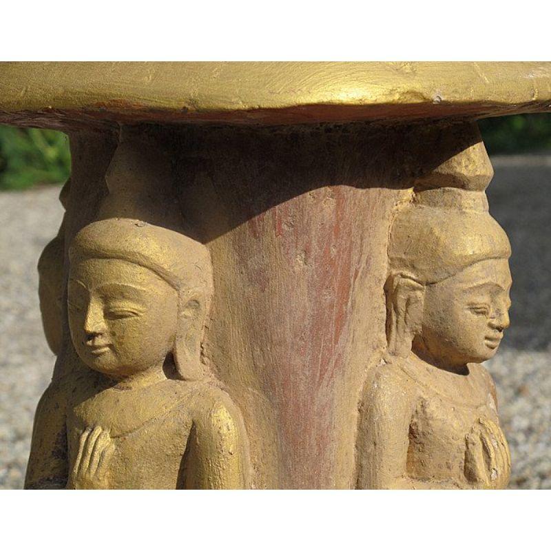 20th Century Antique Sandstone Buddha from Burma For Sale