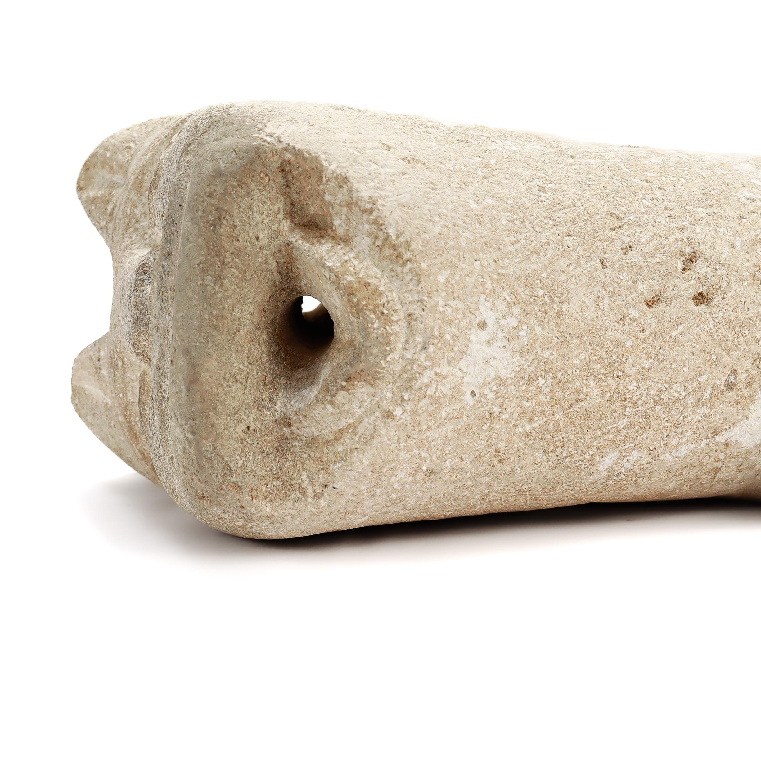 Antique Sandstone Cat Fountainhead or Capital Architectural Fragment For Sale 5