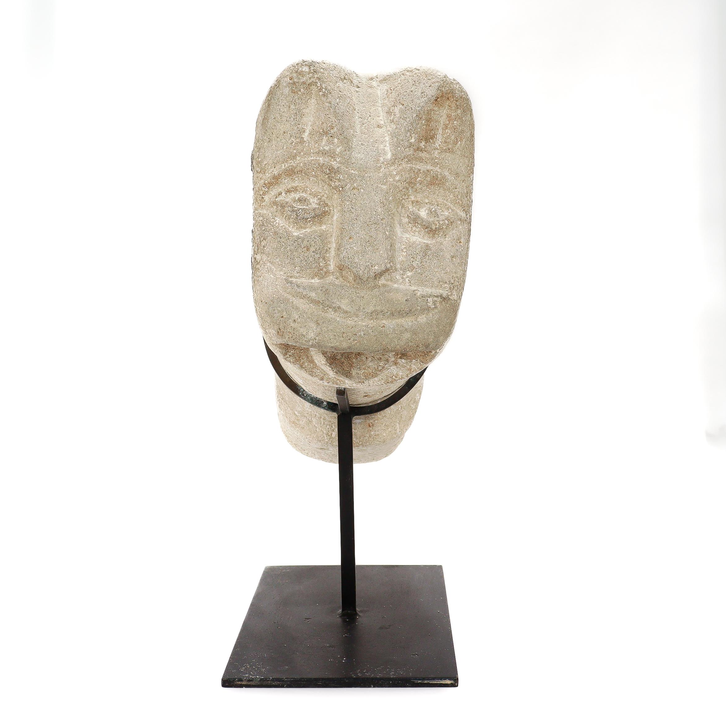 Turkish Antique Sandstone Cat Fountainhead or Capital Architectural Fragment For Sale