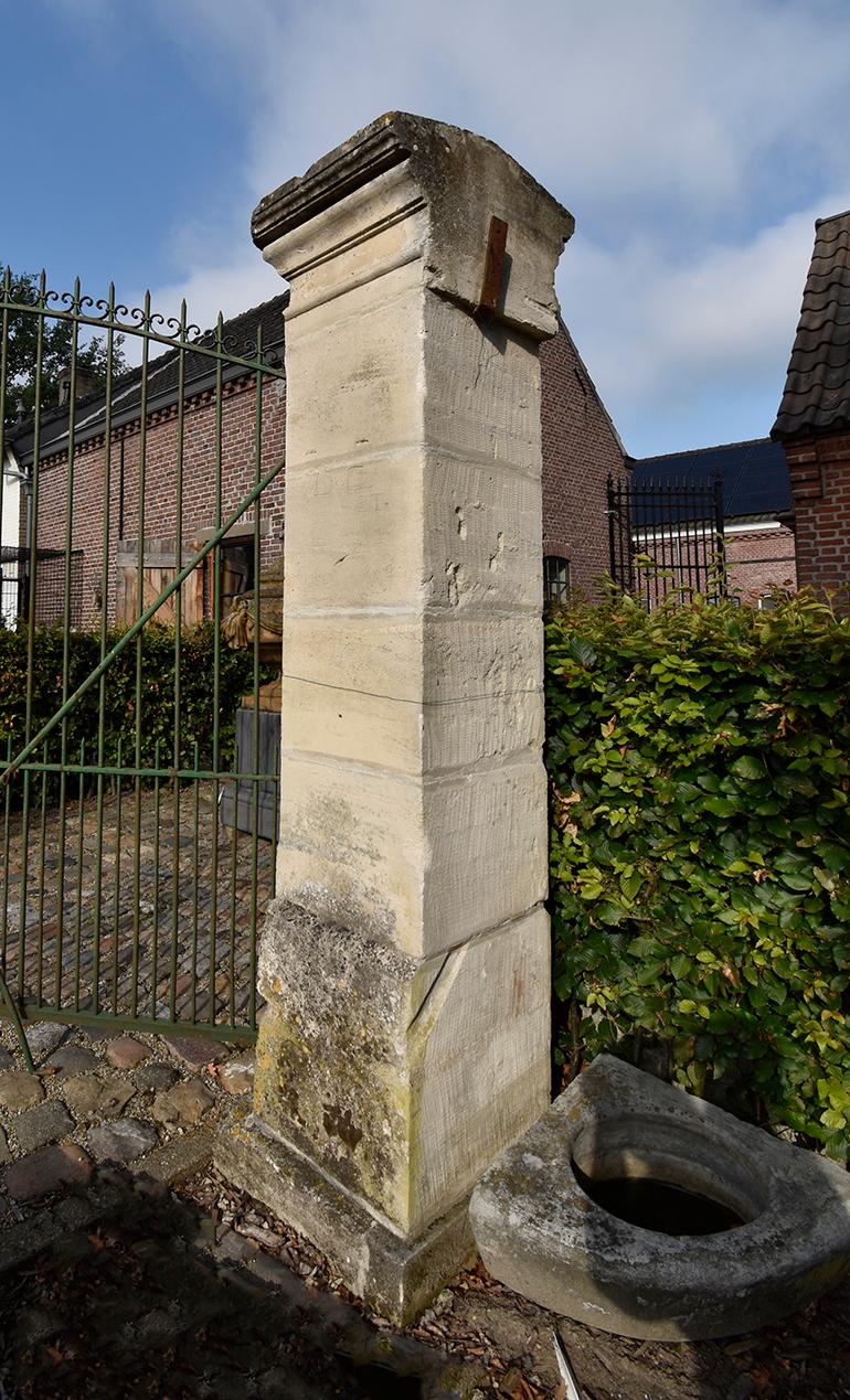 French Antique Sandstone Gate Posts, 19th Century