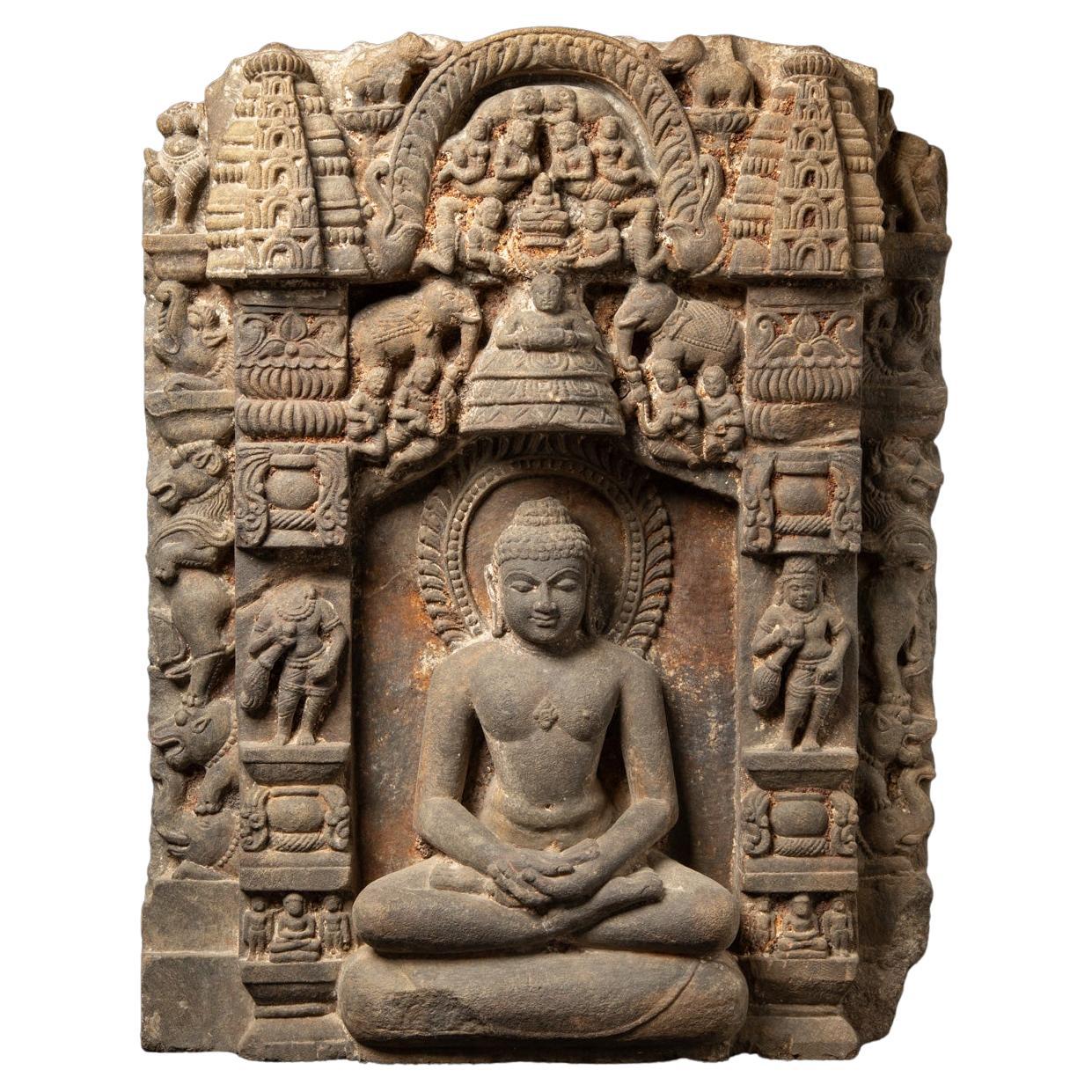 Antike Jain-Statue aus Sandstein des 24. Tirthanka aus Indien - OriginalBuddhas im Angebot