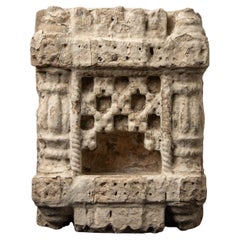 Antique sandstone shrine from India