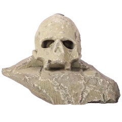 Antique Sandstone Skull, Possibly from a Gravestone, Memento Mori
