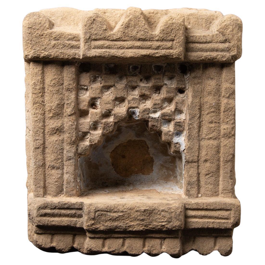 Antique sandstone temple from India from 19 Century - OriginalBuddhas