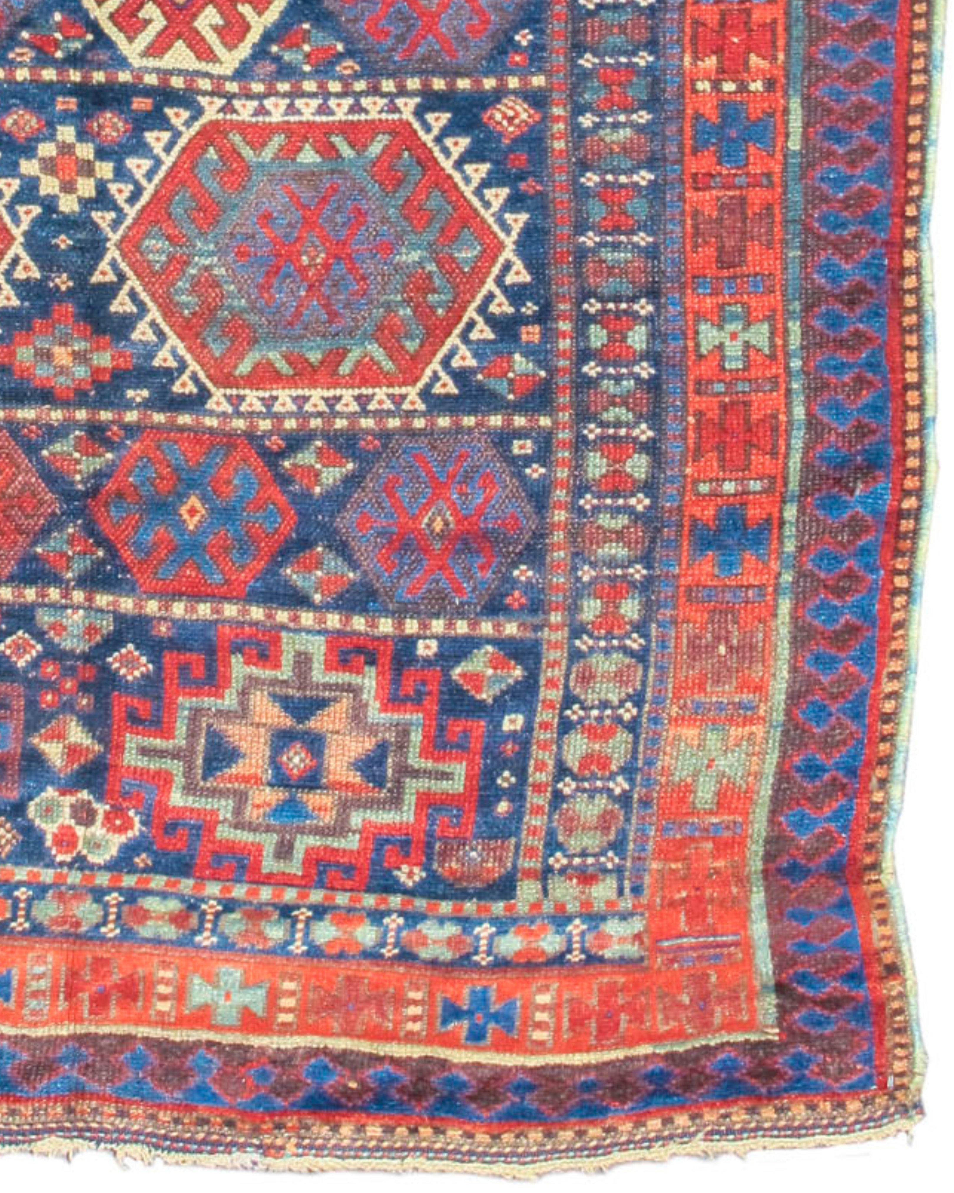 Antique Sanjabi Kurd Rug, Late 19th Century In Good Condition For Sale In San Francisco, CA