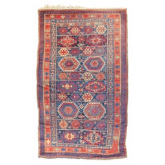 Antique Sanjabi Kurd Rug, Late 19th Century