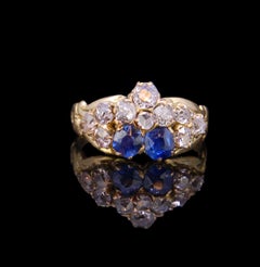 Antique Sapphire and Diamond Ring