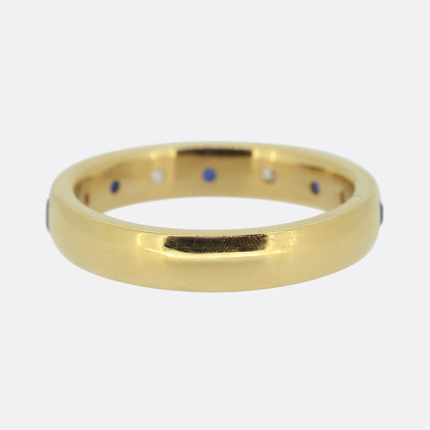Anillo antiguo de zafiro y diamantes en Bueno Estado en London, GB