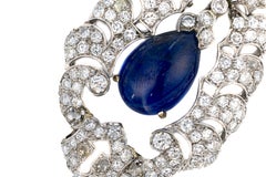 Antique Sapphire and Diamond Pendant