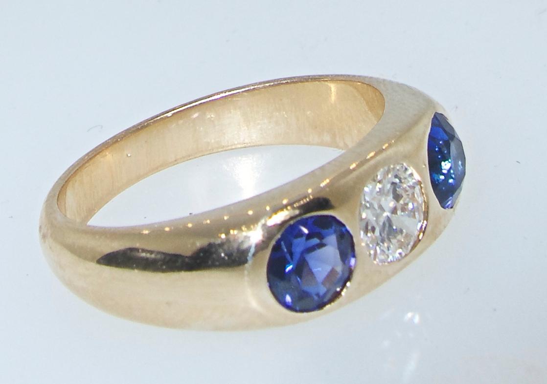 Antique Sapphire and Diamond Ring, circa 1900 (Viktorianisch)