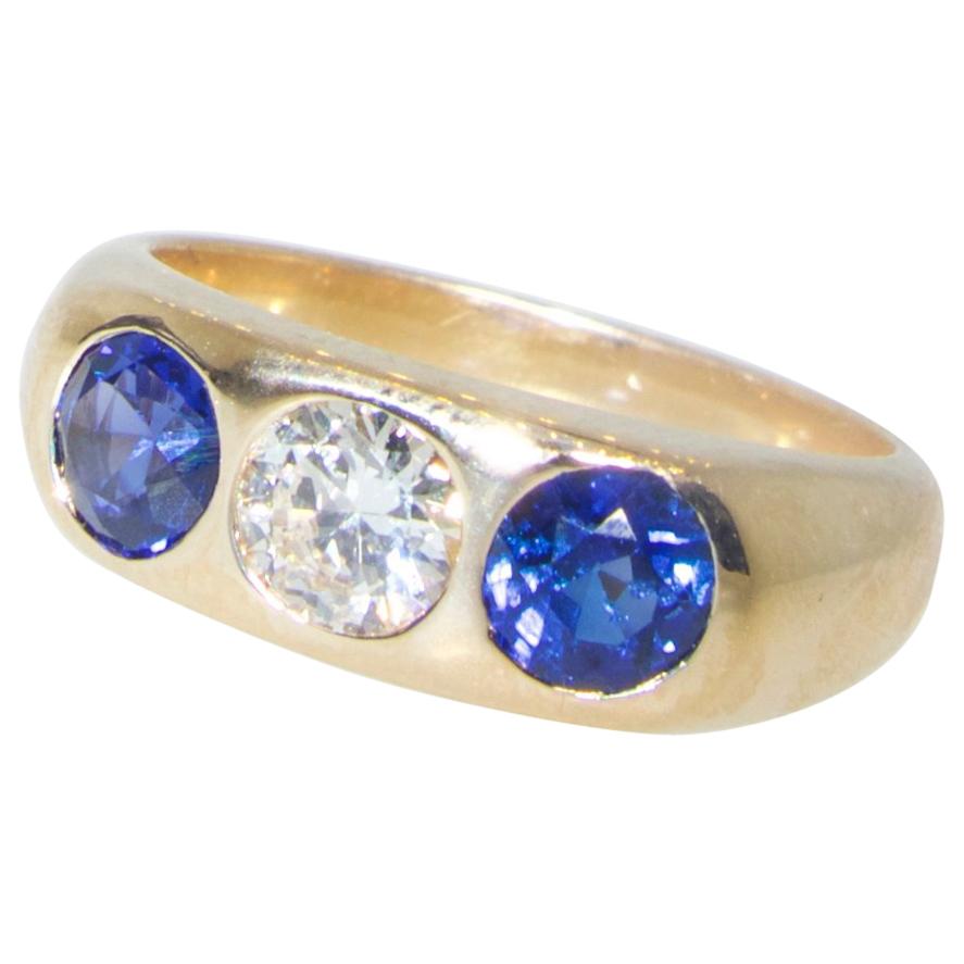Antique Sapphire and Diamond Ring, circa 1900