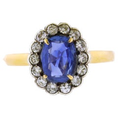 Antique Sapphire and Diamond Ring
