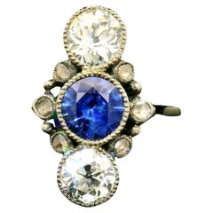 antique sapphire and diamond ring