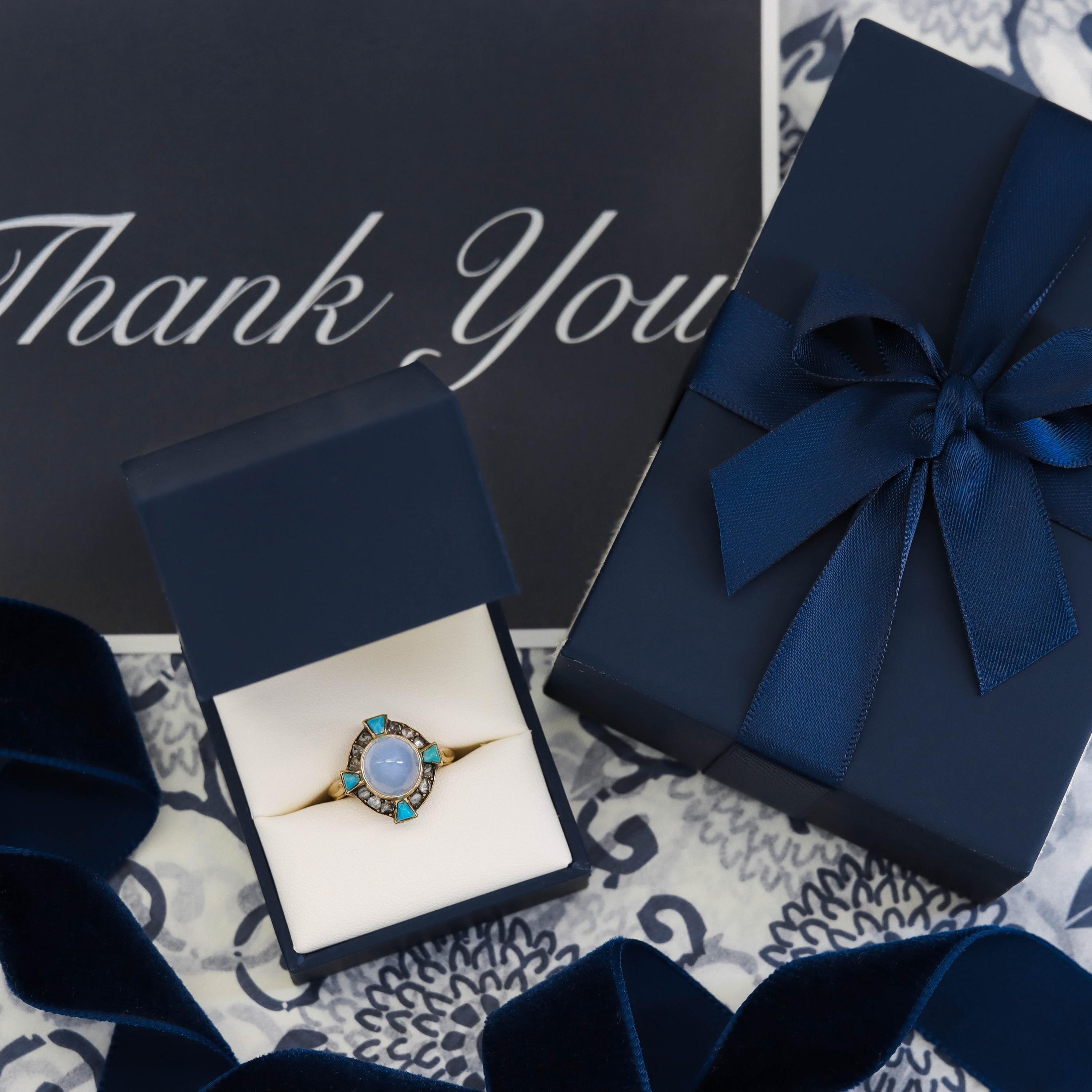Antique Sapphire and Diamond Ring of 14k Gold For Sale 2