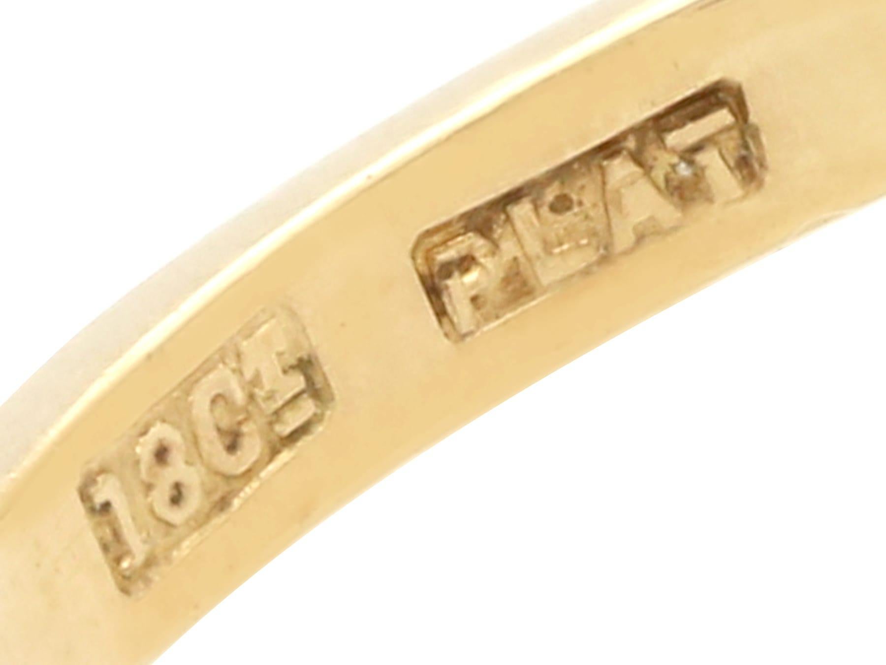 Women's Antique Sapphire and Diamond Yellow Gold Cocktail Ring For Sale
