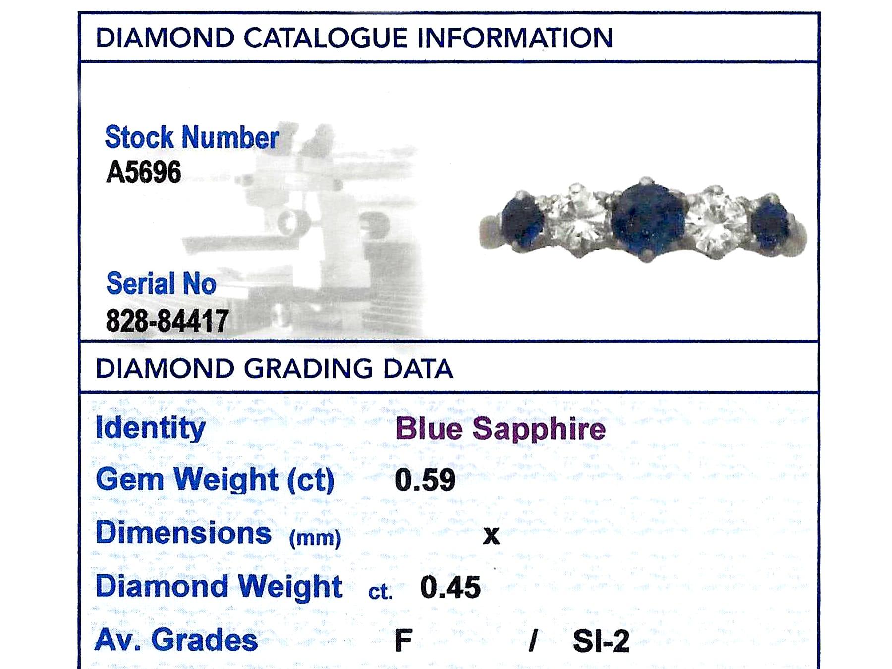 Antique Sapphire and Diamond Yellow Gold Cocktail Ring For Sale 1