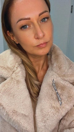 Antique Sapphire & Diamond Platinum Bow Brooch