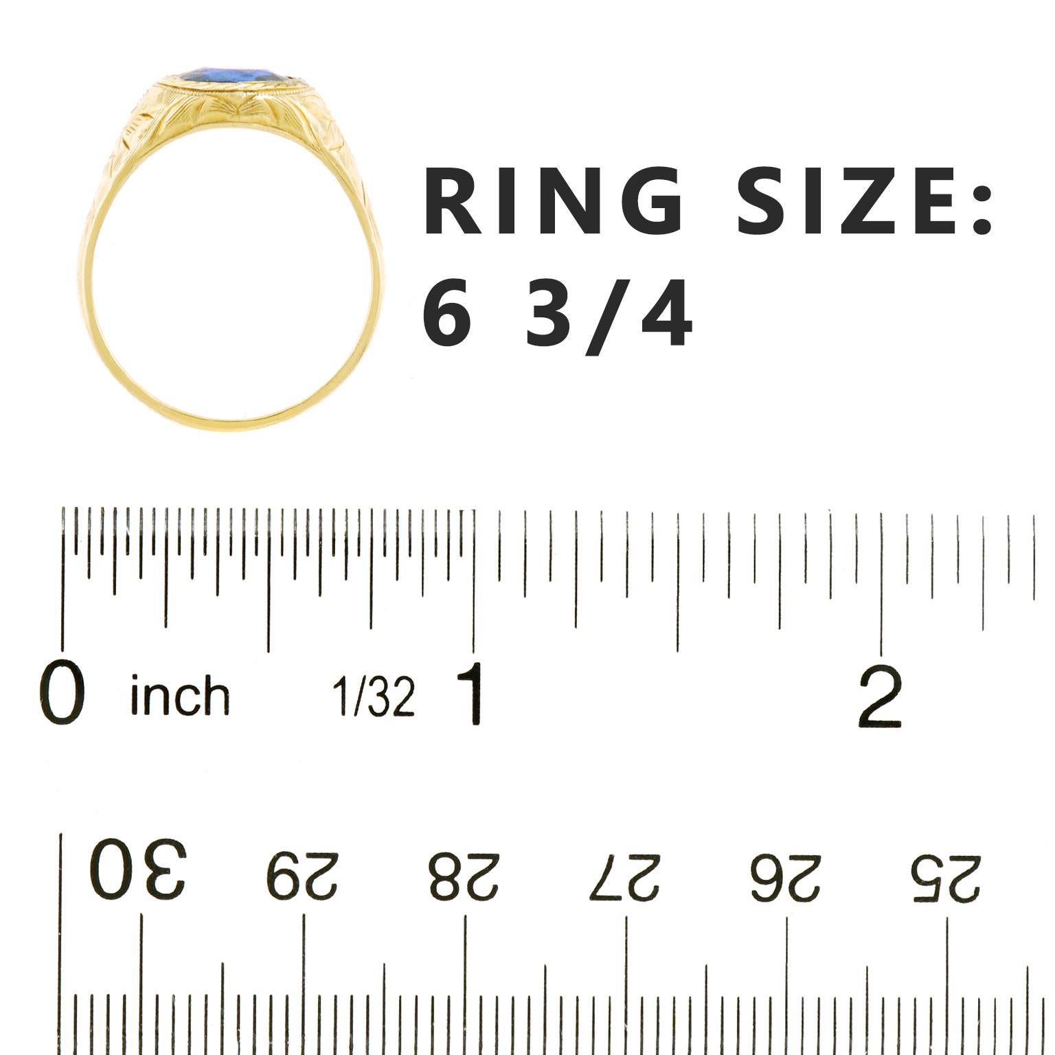 Women's or Men's Antique Sapphire Ring