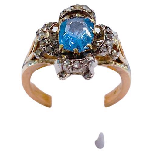 Antique Sapphire Solitare Gold Ring For Sale 3