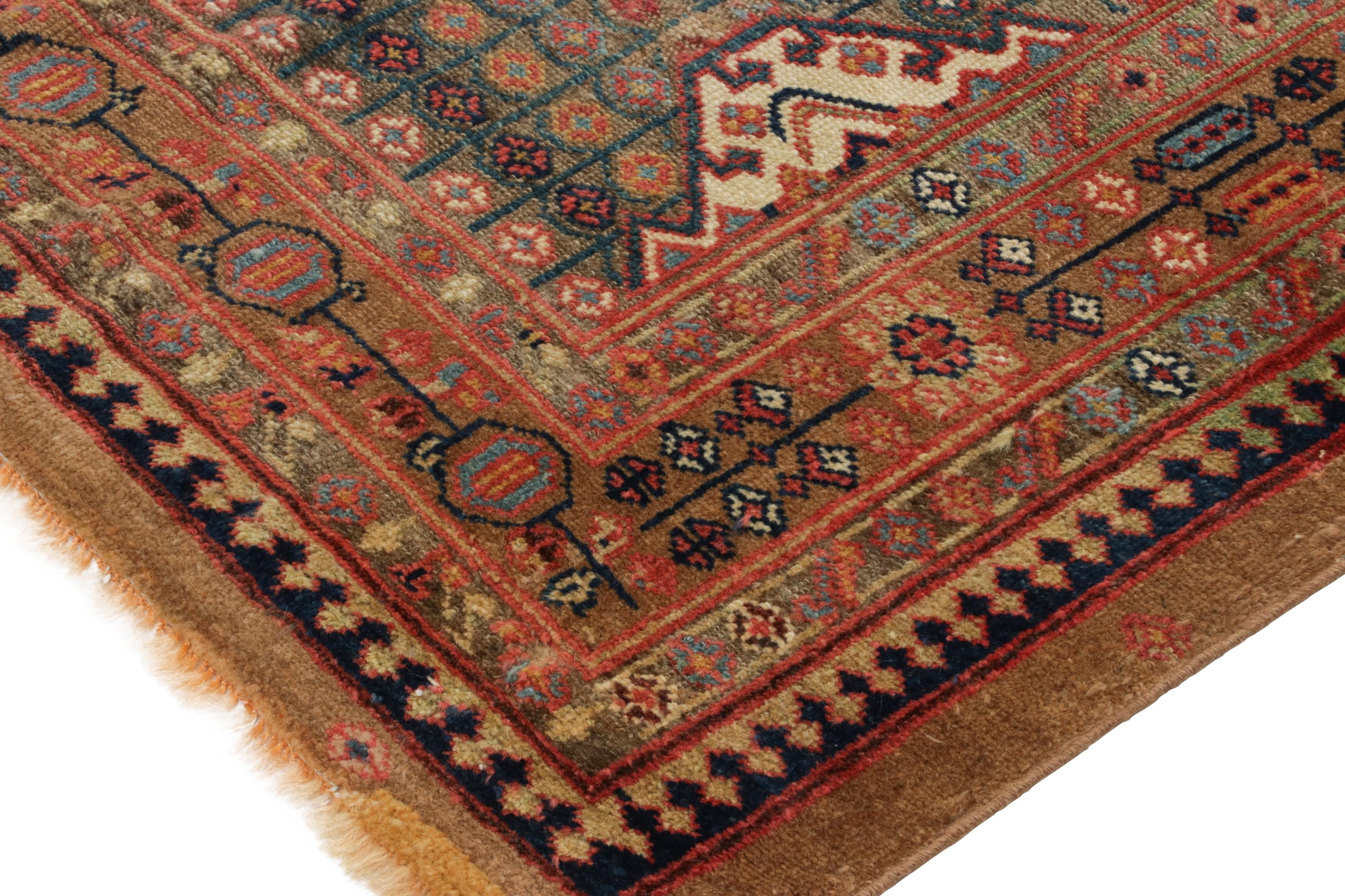 Antiker Sarab Persischer Läufer Teppich, Polychrome Geometrische Medaillons - Rug & Kilim (Wolle) im Angebot