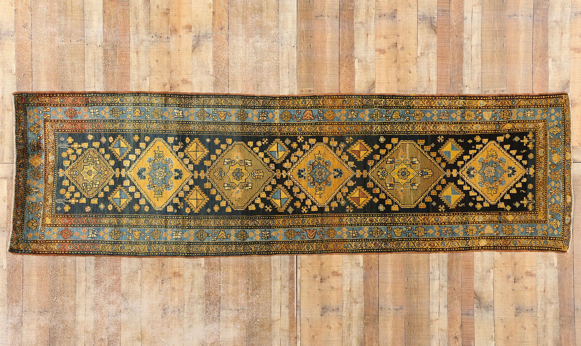 Antique Persian Sarab Rug Runner, 03'05 x 11'06 For Sale 1