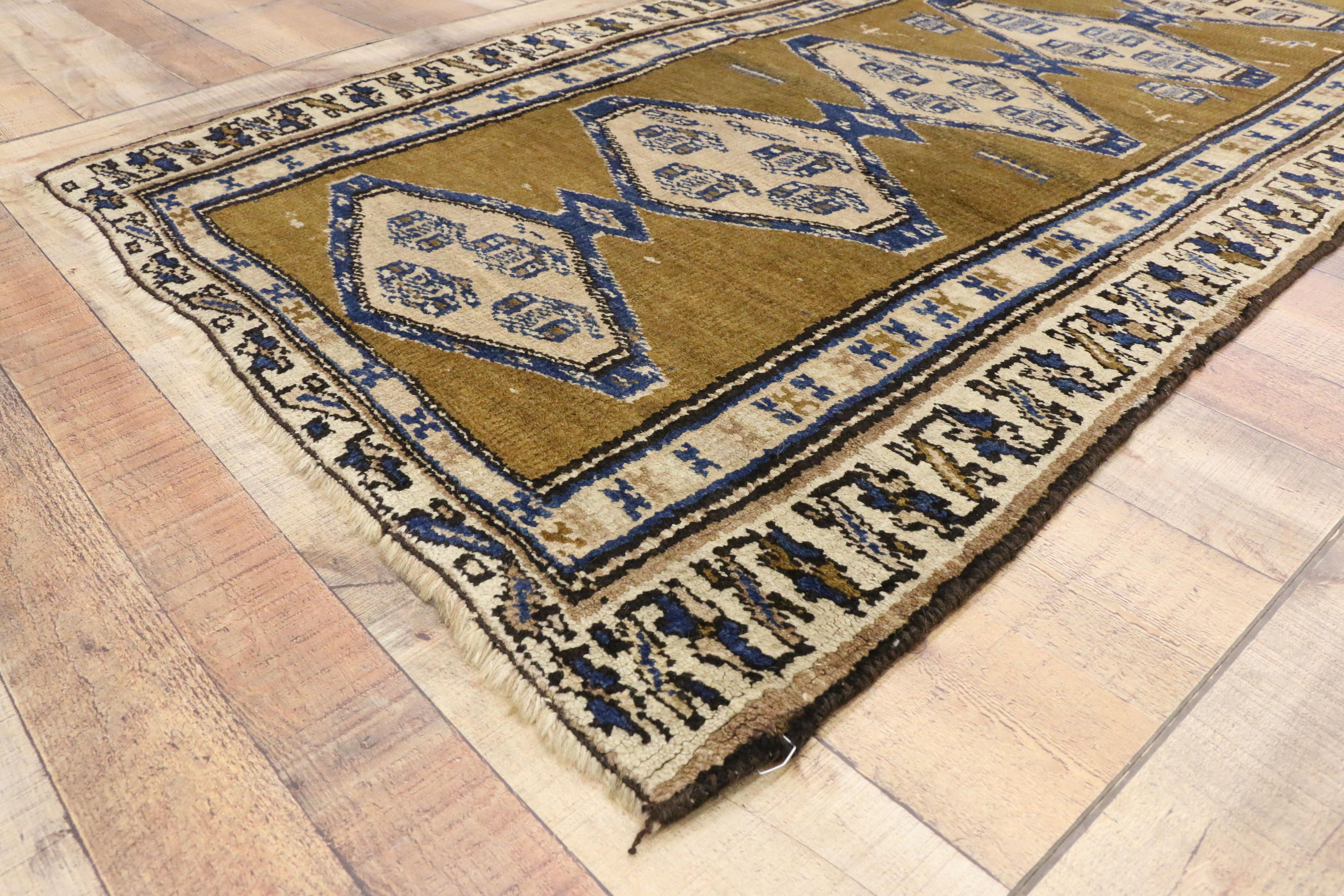 Antique Sarab Persian Runner with Modern Tribal Style For Sale 5