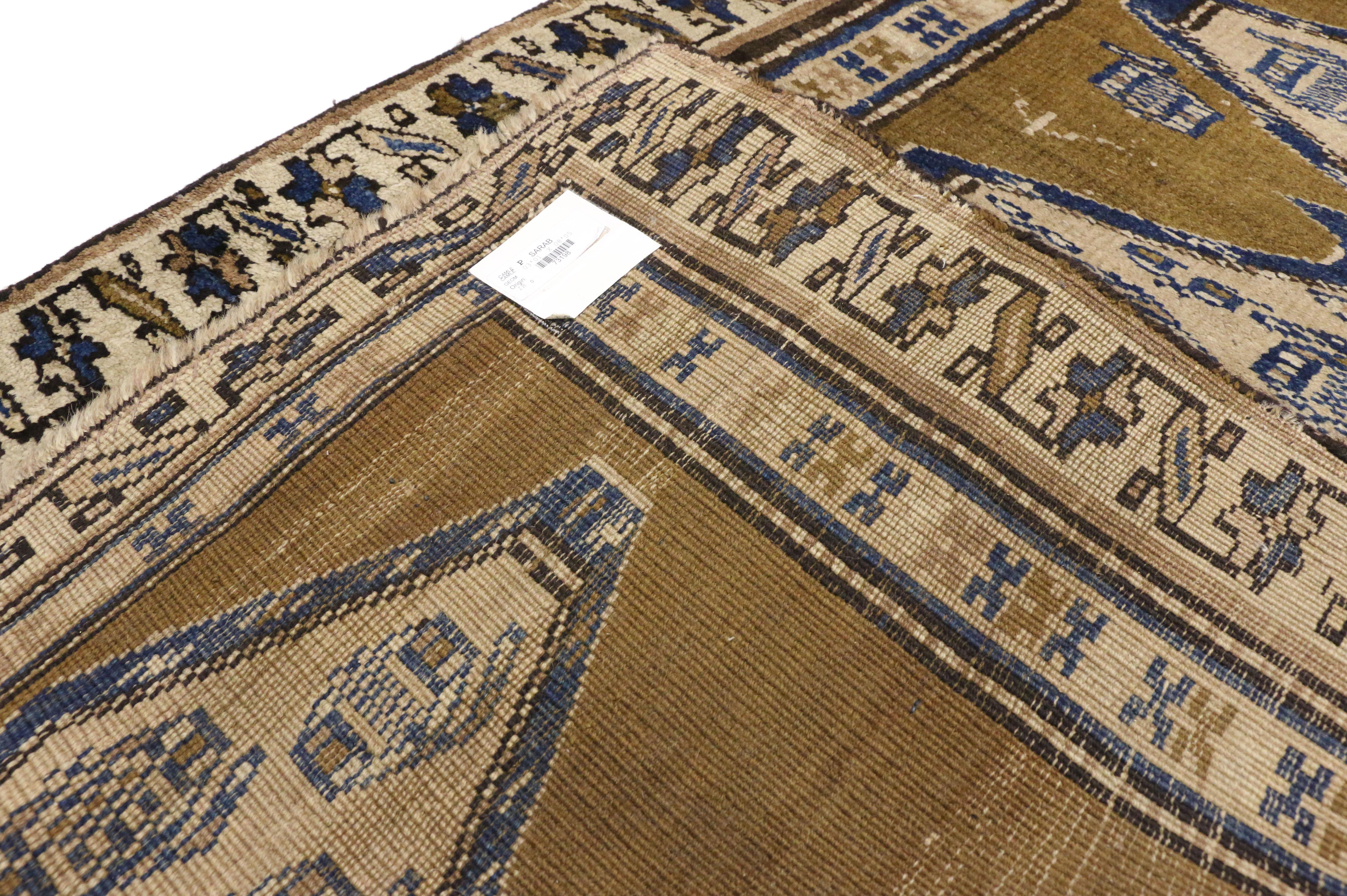 XX secolo Antico runner persiano Sarab con stile tribale moderno in vendita