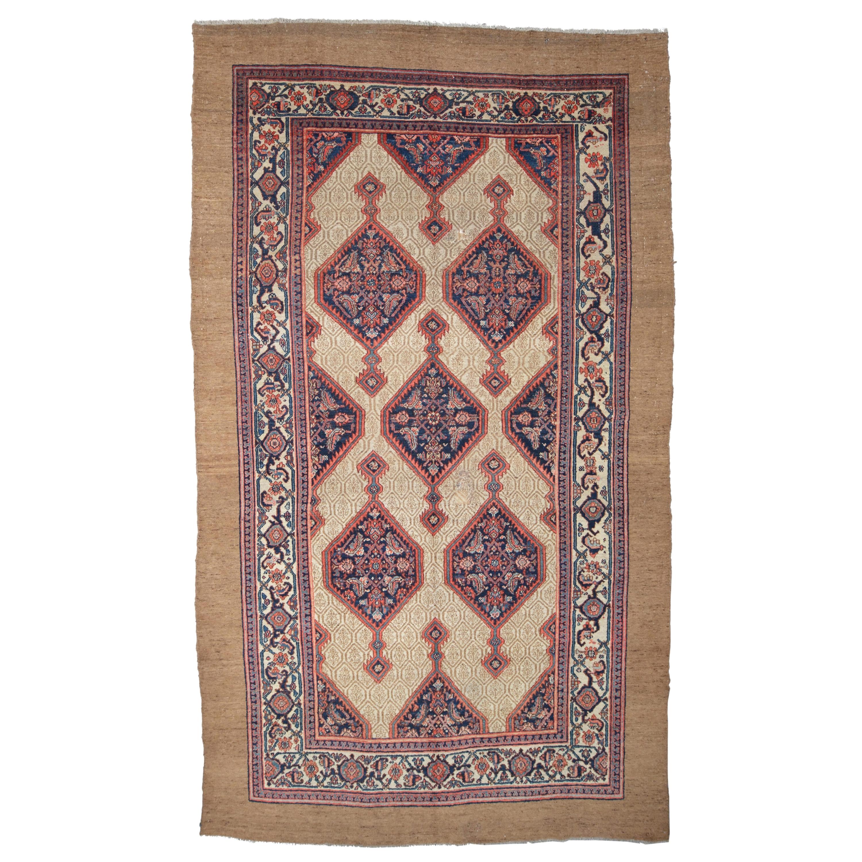 Tapis Sarab du 19ème siècle, tapis antique, tapis vintage