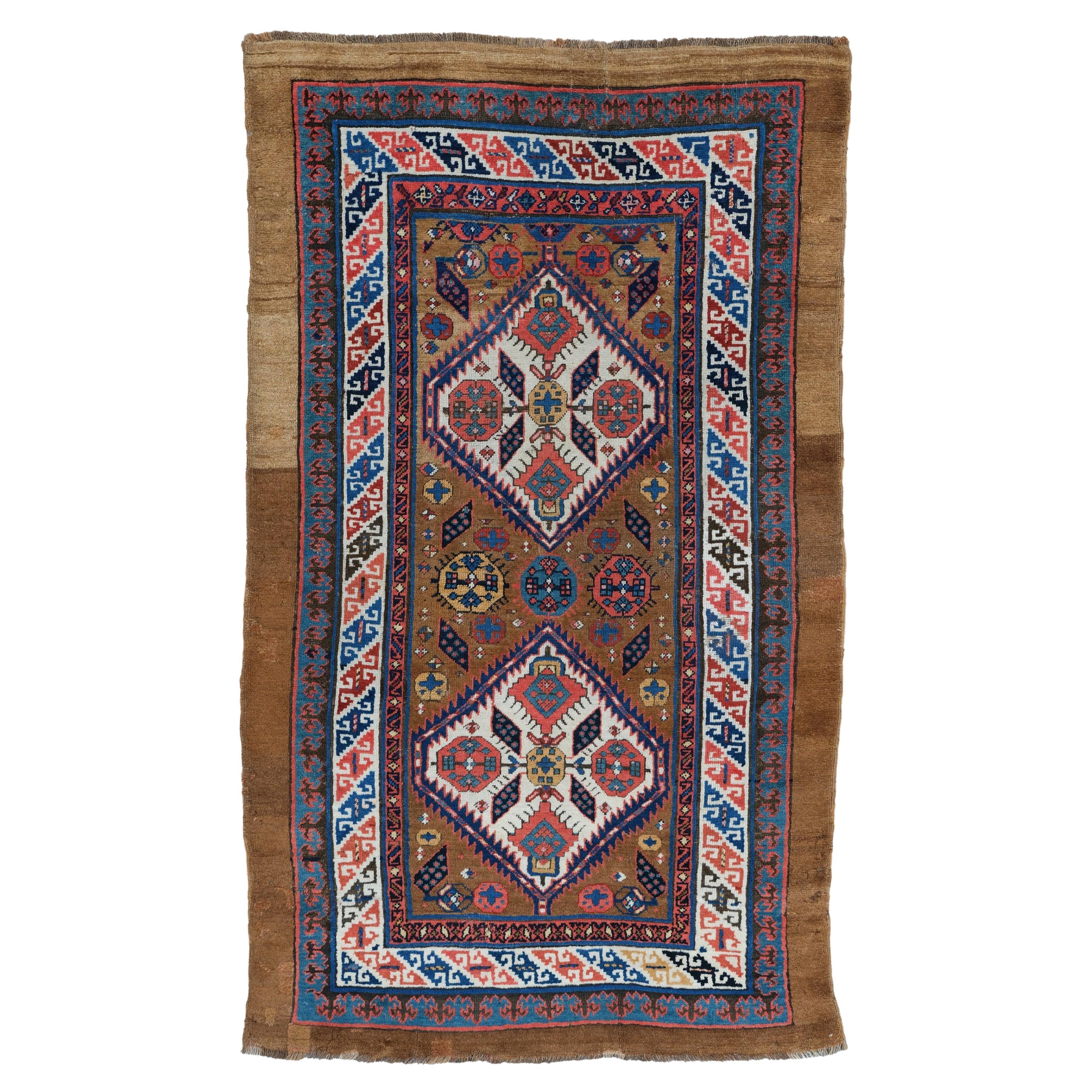 Tapis Sarab du 19ème siècle, tapis ancien tissé à la main, tapis ancien