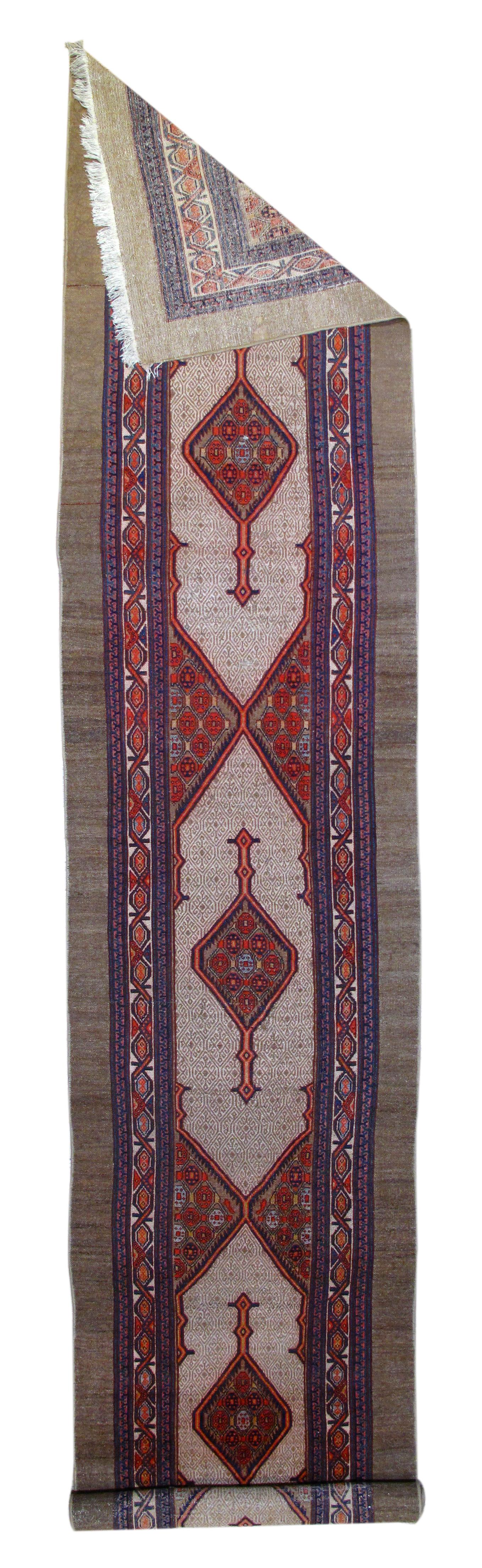 Antique Sarab rug 3'3'' x 16'0''.
