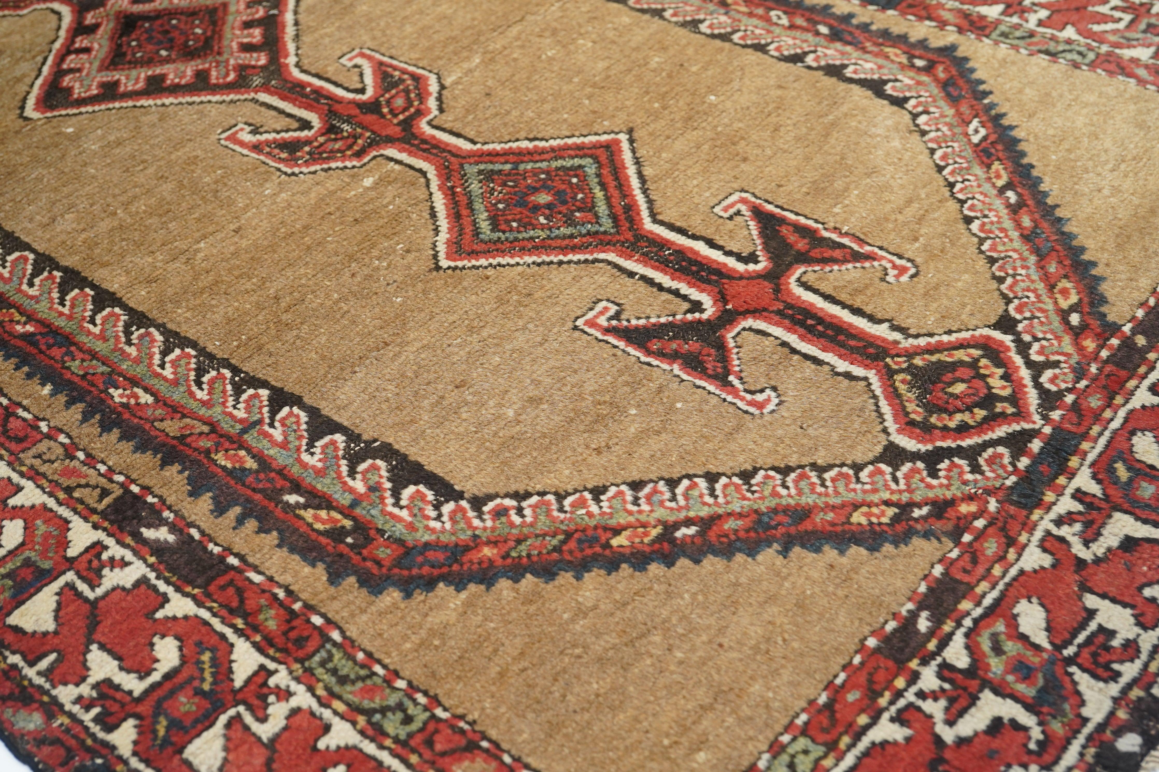 Wool Antique Sarab Rug 3'7'' x 6'8'' For Sale