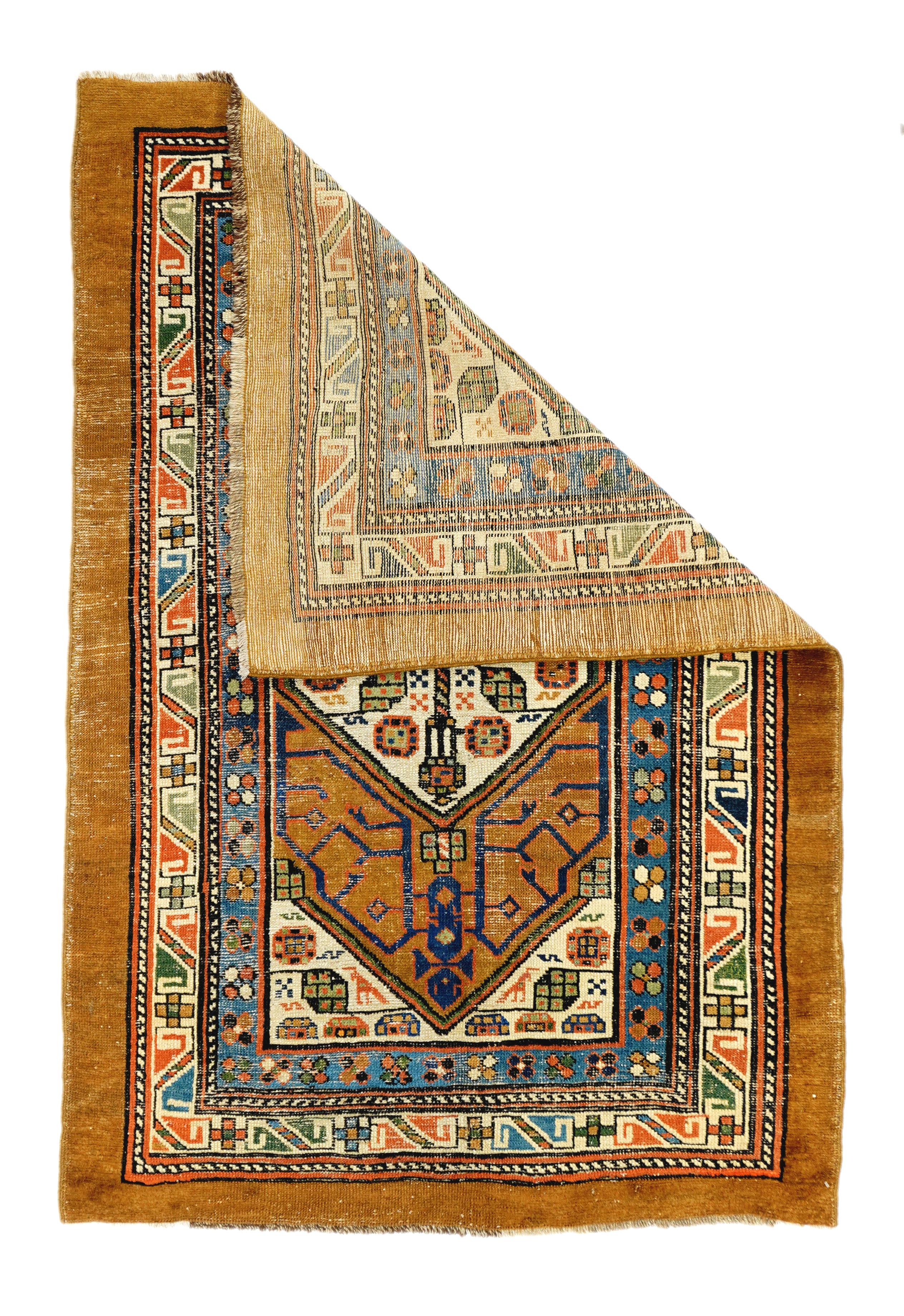 Antique Sarab Rug 3'9'' x 5'7''.