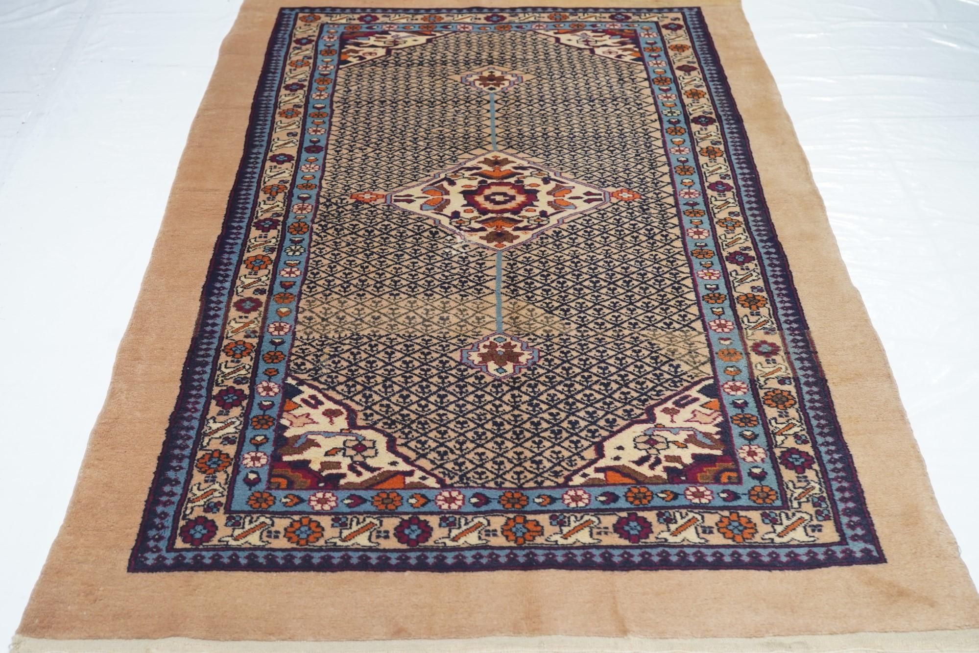 Wool Antique Sarab Rug For Sale