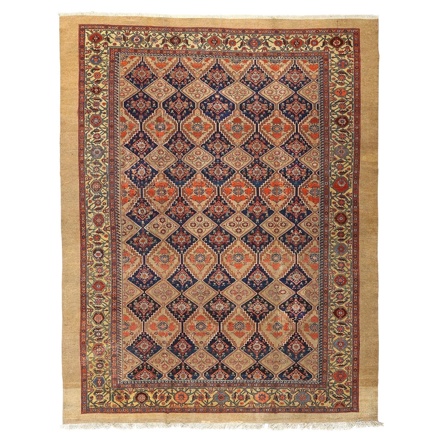 Antique Sarab Rug - Size: 13'2 X 10'5