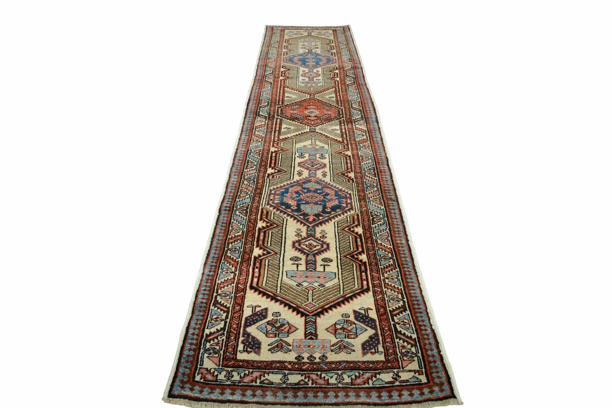Wool Antique Sarab Runner For Sale