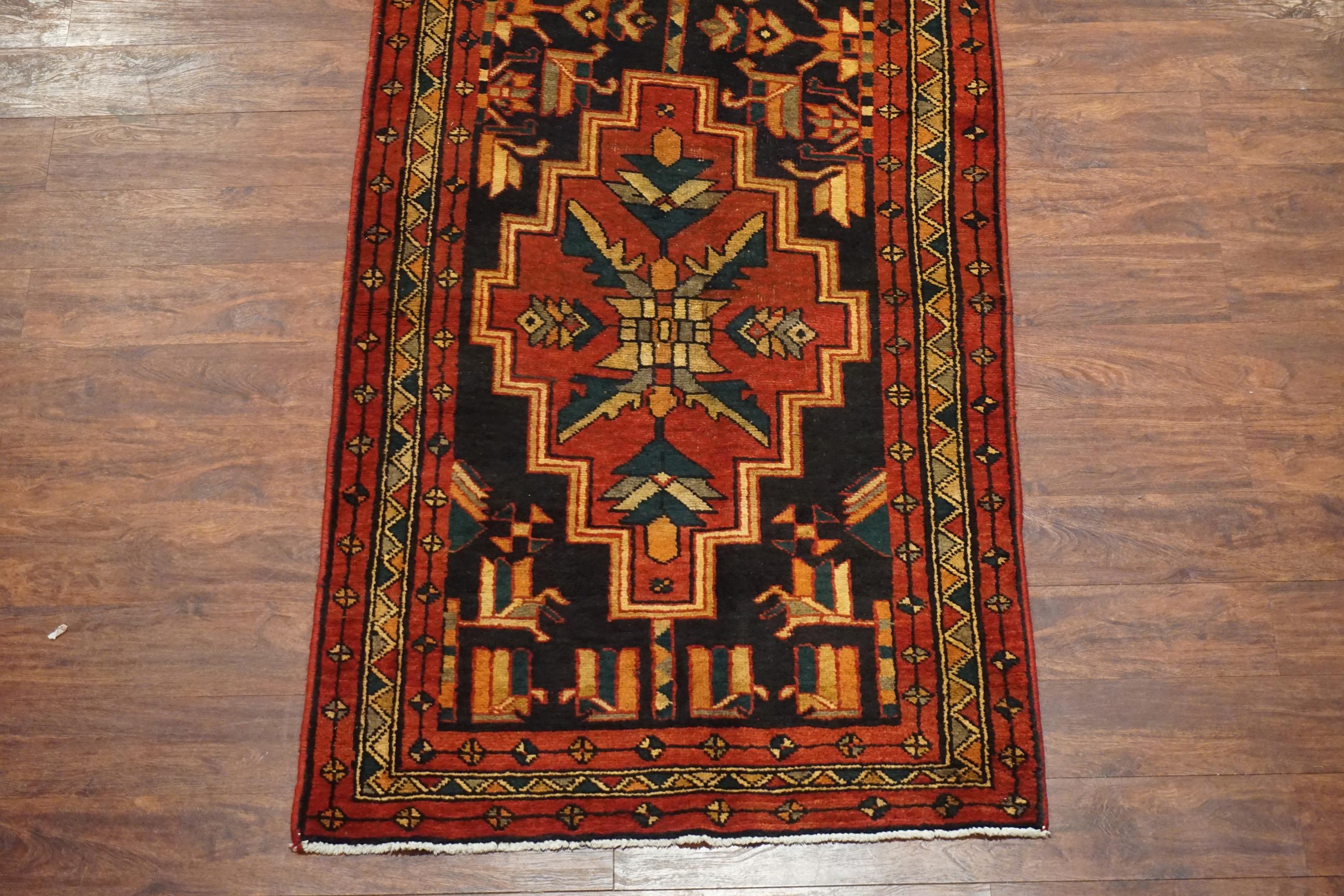 Hand-Knotted Antique Sarab Runner, circa 1940 For Sale
