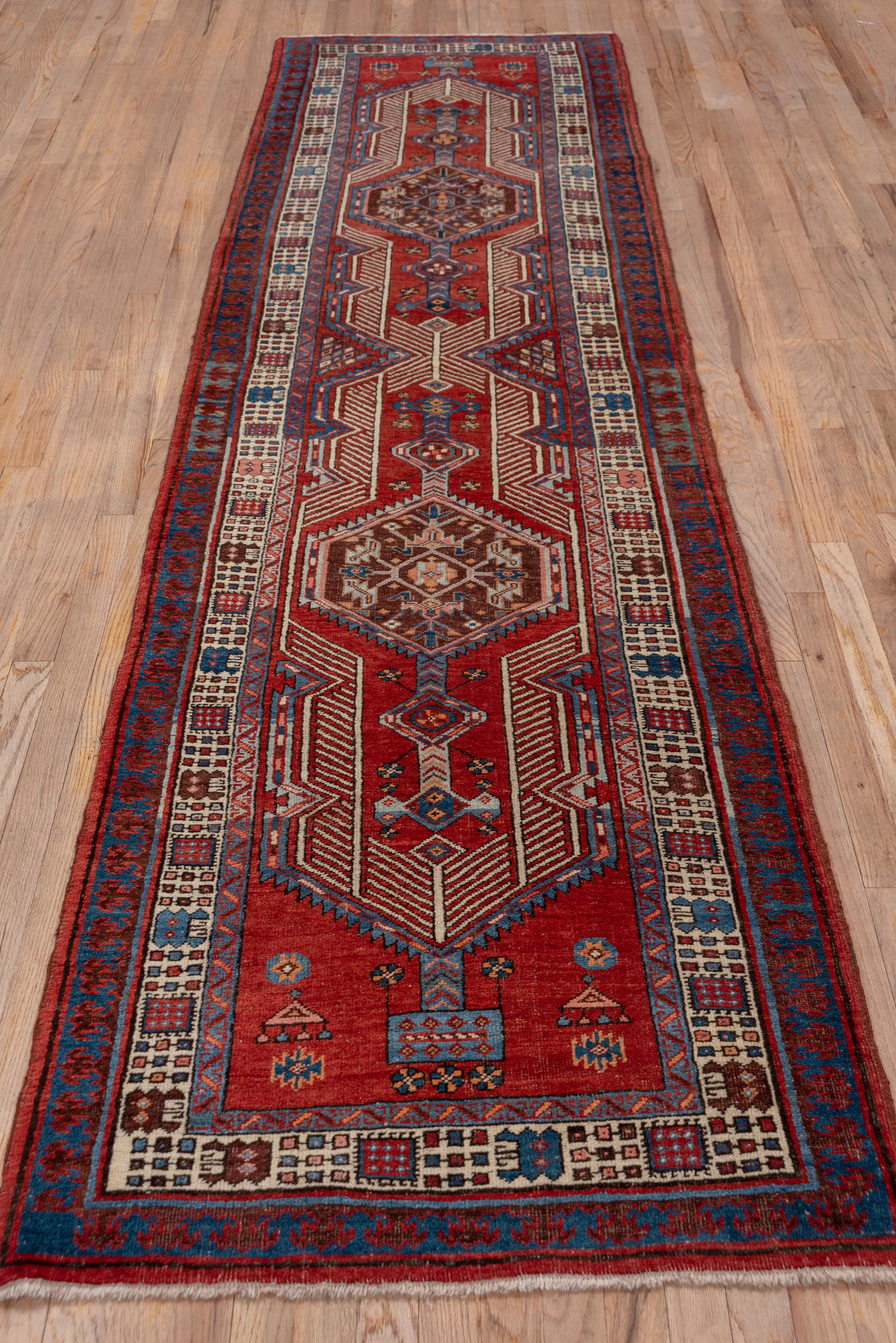 Persian Antique Sarab Runner with Rich Tones