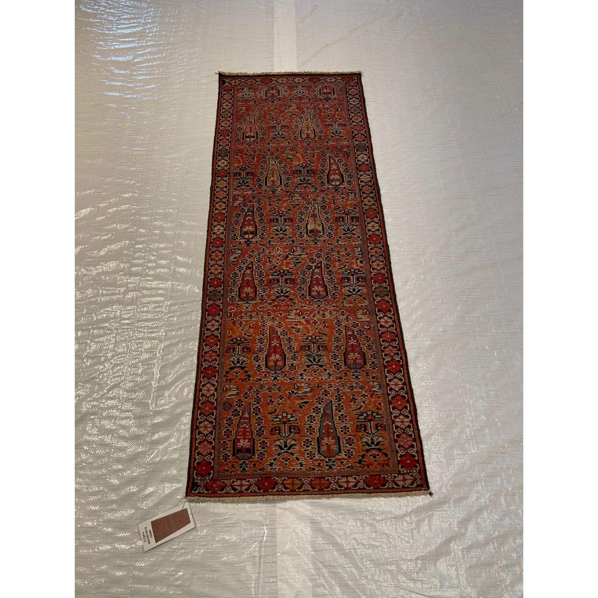 Unknown Antique Saraband Runner Rug 5'4'' X 2'2'' For Sale