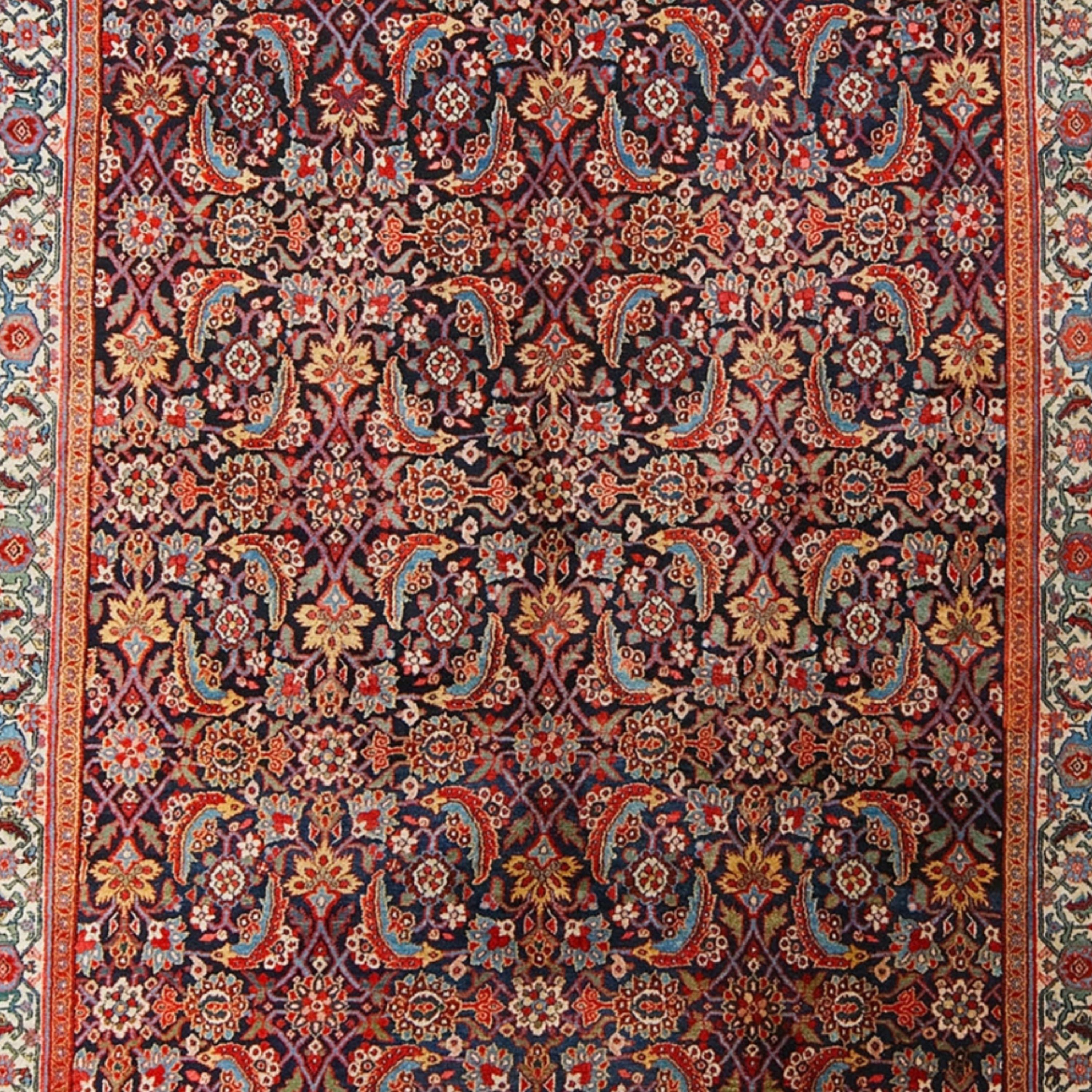 Asian Antique Sarap Carpet - Late of the 19th Century Sarap Rug, Antique Rug For Sale