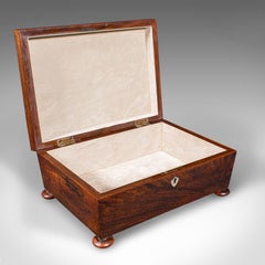 Antique Sarcophagus Keepsake Box, English, Velvet Lined, Glove Case, Regency