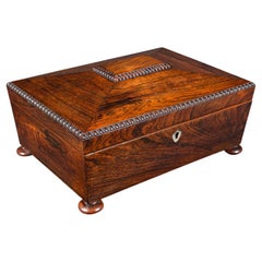 Antico Sarcofago Keepsake Box, inglese, foderato in velluto, portaoggetti, Regency