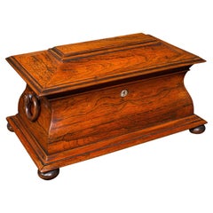 Antique Sarcophagus Loose Leaf Tea Caddy, Drawing Room, English, Regency, C.1820