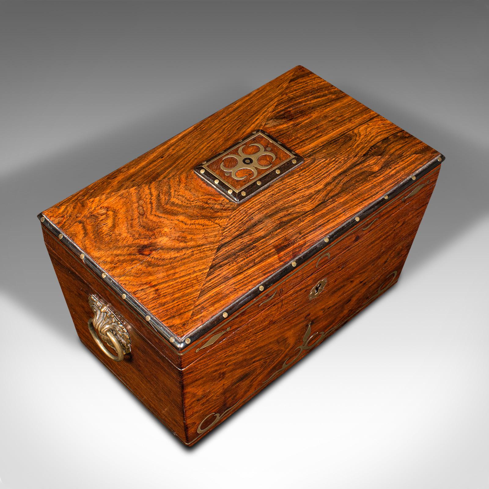 Antique Sarcophagus Tea Caddy, Anglo Indian, Colonial, Campaign, Victorian, 1850 For Sale 1