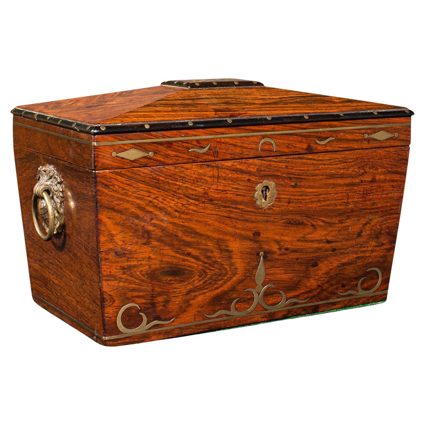 Antique Sarcophagus Tea Caddy, Anglo Indian, Colonial, Campaign, Victorian, 1850 For Sale