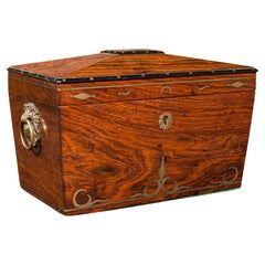 Antique Sarcophagus Tea Caddy, Anglo Indian, Colonial, Campaign, Victorian, 1850